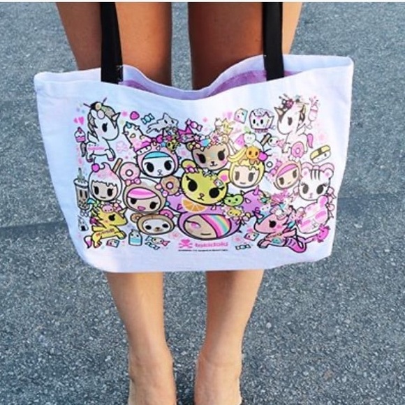 Tokidoki Kimono Party Canvas Tote Bag (SDCC 2018 Exclusive) - Picture 1 of 4